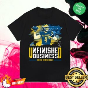 Athletesthread Merch Store Delaware Ncaa Football Nicholas Minicucci Unfinished Business Comfort Colors T-Shirt
