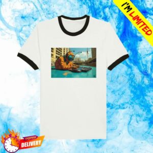 Kelly Boesch Art Store Merch Urban Bug Dj Groove In The City Unisex Ringer T-Shirt