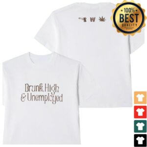 Zodiacjakarta Store Merch Exodus Drunk, High, Unemployed T-Shirt