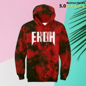Ekoh Music Merch Store Ekoh Fangs Red Tie Dye Hoodie