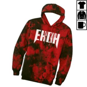 Ekoh Merch Store Ekoh Fangs Red Tie Dye Hoodie