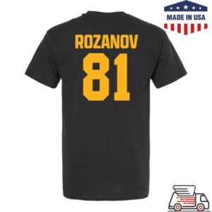 Heated Rivalry Store Merch Ilya Rozanov #81 Boston Raiders Tee Black