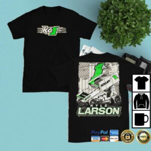 Shop Kyle Larson Store Merch 2025 Australian Tour 1K Design Adult Black T-Shirt