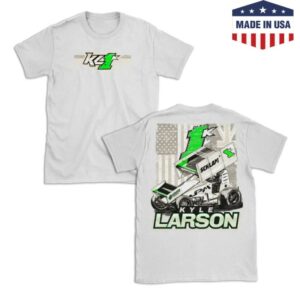 Shop Kyle Larson Store Merch 2025 Australian Tour 1K Design Adult White T-Shirt