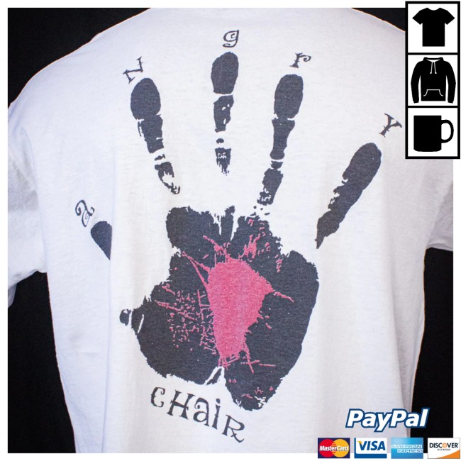 Black Shag Vintage Store Merch Vintage Alice In Chains Angry Chair Concert T Shirt 1992 White Black Shag Vintage Store Merch Vintage Alice In Chains Angry Chair Concert T Shirt 1992 White