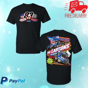 Kyle Larson Merch Store Tulsadega Shootout Design- Adult Hydrangea T-Shirt