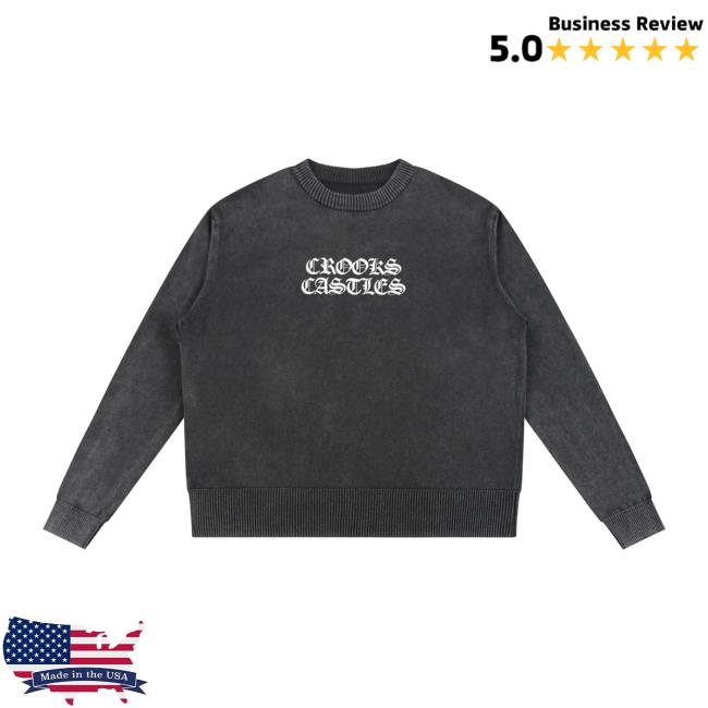 Crooks And Castles Merch Store Tre Mineral Wash Oversized Sweater Crooks And Castles Merch Store Tre Mineral Wash Oversized Sweater