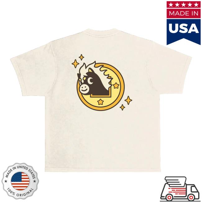 Chunky Things Merch Store Chunky Lucky Horse Coin T-Shirt Egg-White Chunky Things Merch Store Chunky Lucky Horse Coin T-Shirt Egg-White