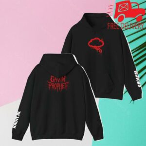 Gavin Prophet Merch Store Radical Red Graffiti Crash Cloud Hoodie