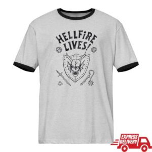Netflix Merch Store Stranger Things Hellfire Lives Ringer T-Shirt