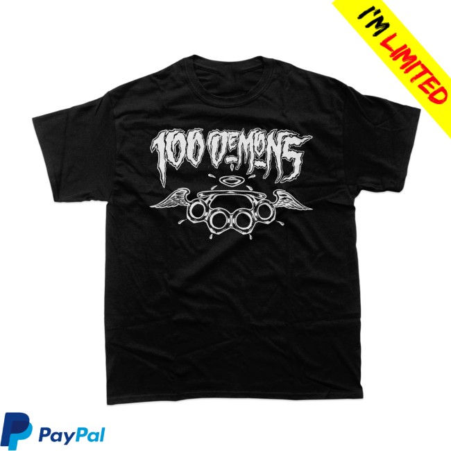 Closed Casket Activities Store Merch 100 Demons Brass Knuckles T-Shirt Closed Casket Activities Store Merch 100 Demons Brass Knuckles T-Shirt