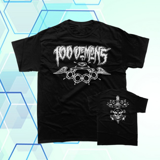 Closed Casket Activities Store Merch 100 Demons Brass Knuckles T-Shirt Closed Casket Activities Store Merch 100 Demons Brass Knuckles T-Shirt