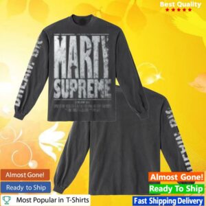 Marino Morwood Merch Store Marty Supreme Dream Big Washed Black Longsleeve