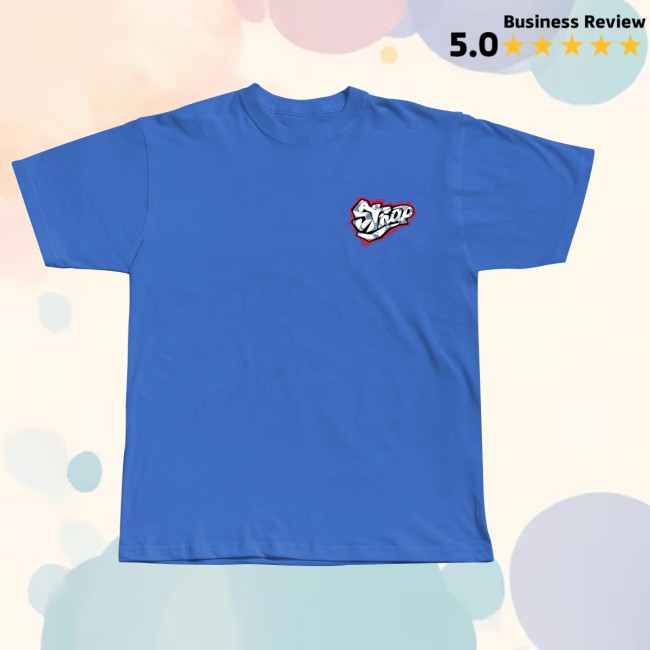 Strap Store Merch Strap Metal Face Logo Tee Sky Blue Strap Store Merch Strap Metal Face Logo Tee Sky Blue