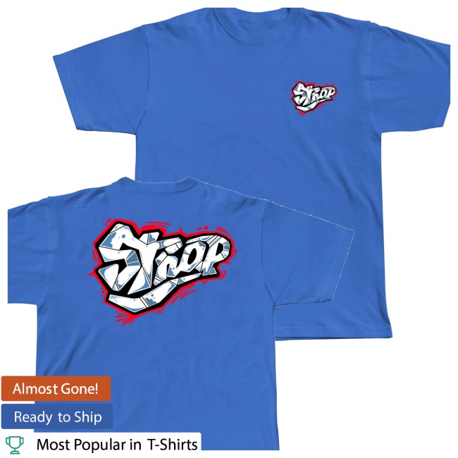 Strap Store Merch Strap Metal Face Logo Tee Sky Blue Strap Store Merch Strap Metal Face Logo Tee Sky Blue