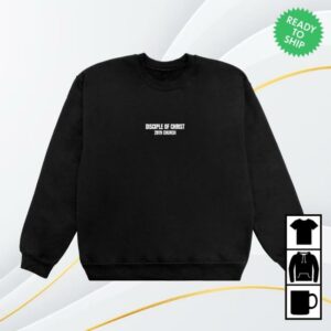 2819 Church Merch Store Disciple Of Christ Crew Black White