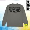 kenny 2819 Church Merch Store Preach The Word Hoodie Long Sleeve Gray Blacka