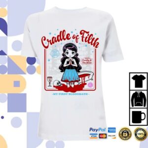 Cradle Of Filth Merch Store Cradle Of Filth My First Bloodbath White Tee