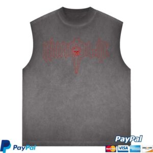 Anabolic Apparel Merch Store Hellfire – Cut-Off Tank Crimson Red Print