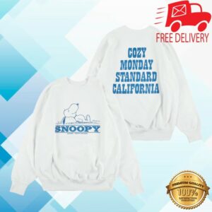 Time After Time Store Merch Snoopy Sd Cozy Monday White Crew Sweat