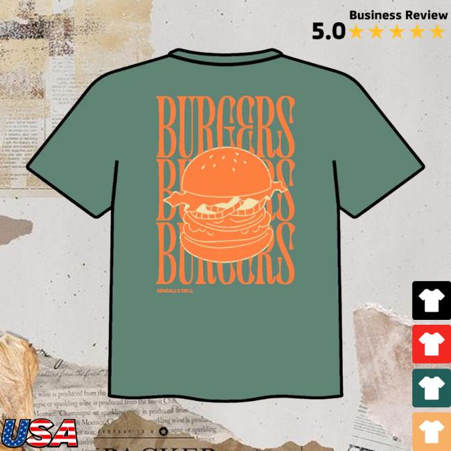 Kendall’s Grill Merch Store Burger T-Shirt Green Kendall’s Grill Merch Store Burger T-Shirt Green