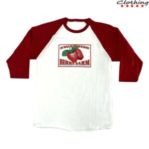 Swanton Berry Farm Merch Store Swanton Berry Farm Red White Baseball T