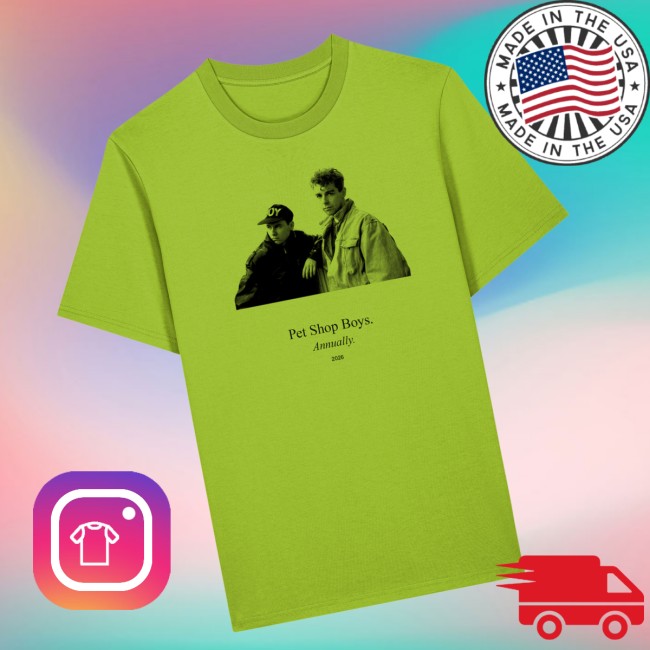 Pet Shop Boys Store Merch Annually 2026 T-Shirt Pet Shop Boys Store Merch Annually 2026 T-Shirt