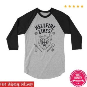 Netflix Shop Merch Stranger Things Hellfire Lives Raglan Shirt