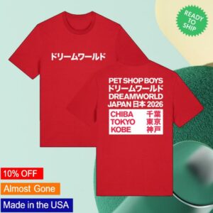 Pet Shop Boys Merch Store Shop Japan 2026 Red T-Shirt