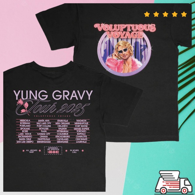 Yung Gravy Store Merch Voluptuous Tour Tee Yung Gravy Store Merch Voluptuous Tour Tee