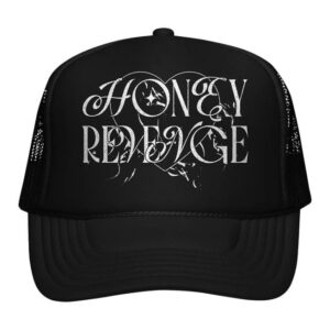 Honey Revenge Merch Store Heart Black Foam Trucker Hat