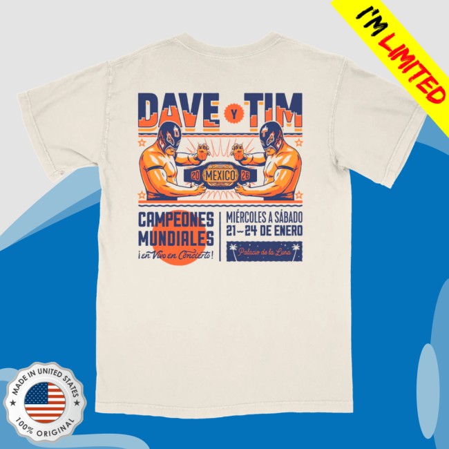 Dave And Tim Riviera Maya Store Merch Wrestlers Tee Dave And Tim Riviera Maya Store Merch Wrestlers Tee