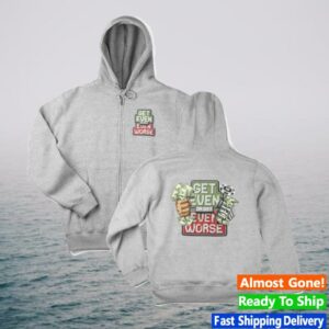 Vegasmatt Shop Merch Store Get Even Or Get Even Worse Full Zip Hoodie