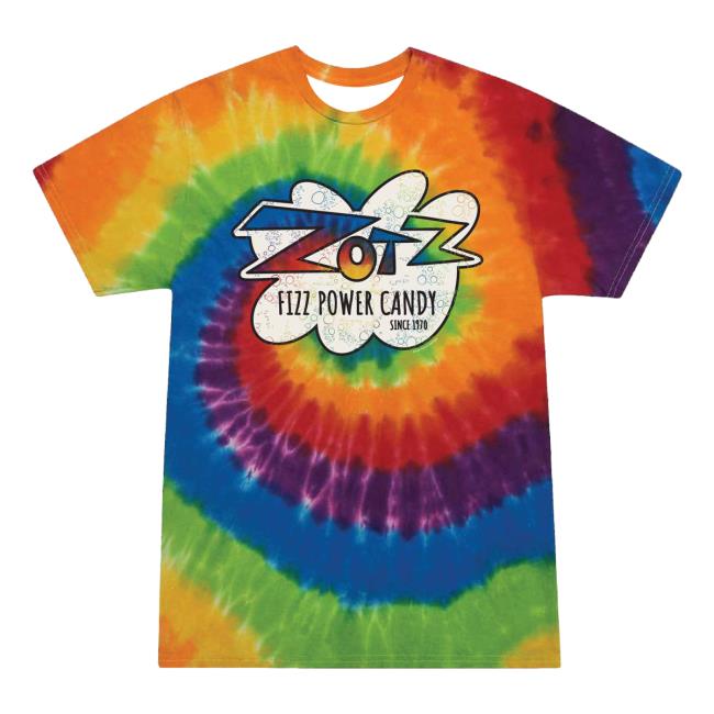 Sweet Memories Vintage Tees Merch Store Zotz Fizz Power Candy Tie-Dye Tee