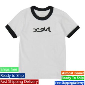 Complex Store Merch X-Girl Mills Logo SS Ringer Petite Tee