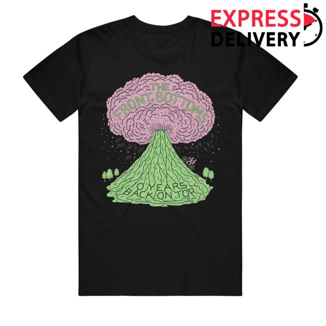 The Front Bottoms Merch Store Shop Volcano Black T-Shirt The Front Bottoms Merch Store Shop Volcano Black T-Shirt