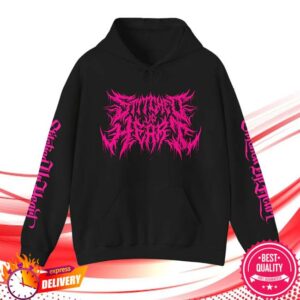 Stitched Up Heart Merch Store Pink Death Metal Pullover Hoodie