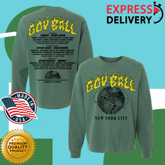 Governors Ball Music Festival Merch Store Uniflame Lineup Long Sleeve Tee Governors Ball Music Festival Merch Store Uniflame Lineup Long Sleeve Tee