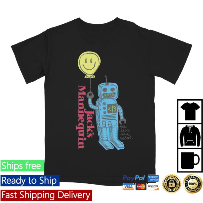 Andrew Mcmahon Merch Store Sad Robot T-Shirt Andrew Mcmahon Merch Store Sad Robot T-Shirt