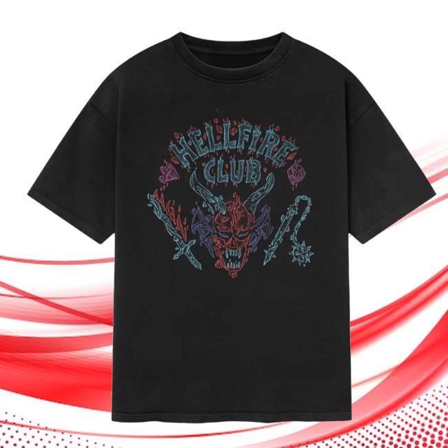 Netflix Shop Merch Store Stranger Things X Louis De Guzman Hellfire Club T-Shirt Netflix Shop Merch Store Stranger Things X Louis De Guzman Hellfire Club T-Shirt