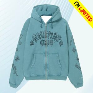 Netflix Shop Merch Store Stranger Things X Louis De Guzman Hellfire Club Zip Hoodie