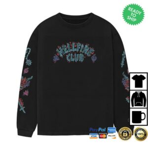 Netflix Shop Merch Store Stranger Things X Louis De Guzman Hellfire Club Long Sleeve T-Shirt