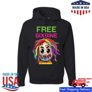 Tata Merch Store Shop Free 6Ix9ine Black Hoodie