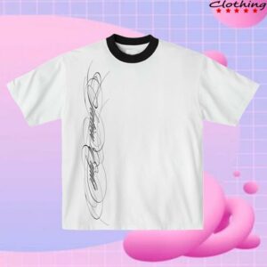 Section 8 Official Merch Store Cursive Ringer White Shirt