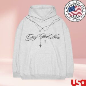 G59records Merch Store G59 Rosary Hoodie Heather Grey