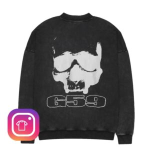 G59 Records Shop Merch Store Skull Logo Crewneck