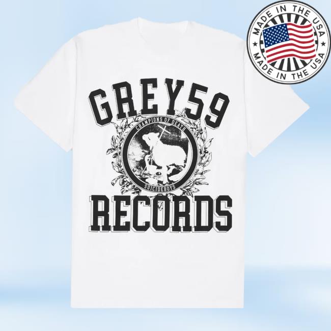 G59 Records Shop Merch Store G59 Champion Of Death T-Shirt White G59 Records Shop Merch Store G59 Champion Of Death T-Shirt White