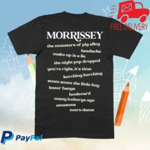 Morrissey Store Merch Make-Up Is A Lie Black T-Shirt