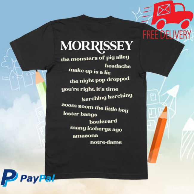 Morrissey Store Merch Make-Up Is A Lie Black T-Shirt Morrissey Store Merch Make-Up Is A Lie Black T-Shirt