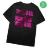 kenny Cheap Trick Merch Store 6 Lines Logo Pink Foil Teea